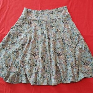 Needle print skater skirt